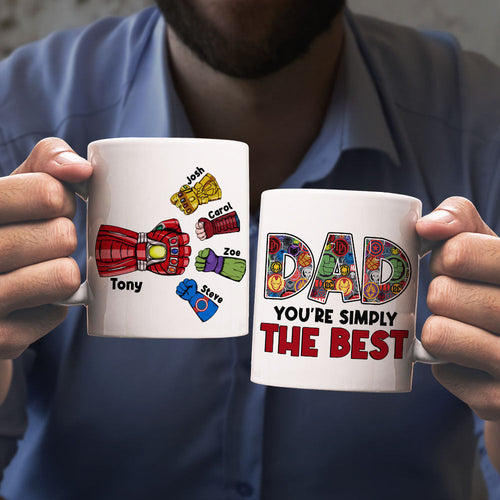 Personalized Superhero Dad Mug - You're Simply the Best Coffee Mug PopCulturePrints