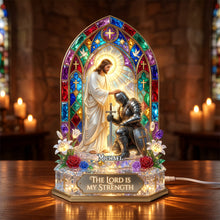 Load image into Gallery viewer, The Lord is my Strength - Personalized Christian Warrior Light Box
