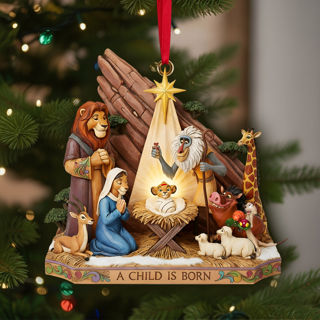 A Child Is Born - Born Of A Pride Nativity Christmas Ornament - Custom Gift for Movie Fans Ornament PopCulturePrints