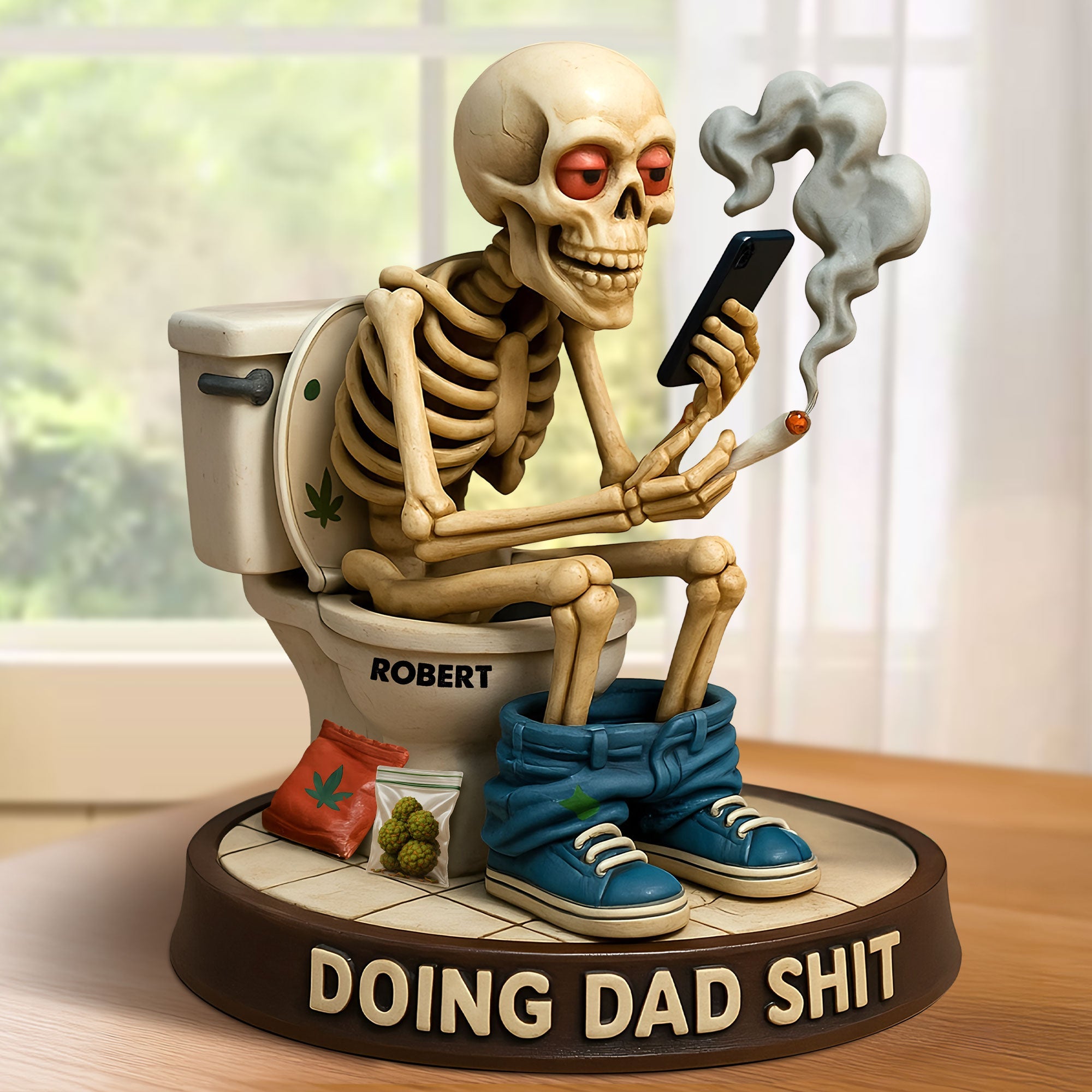 “Doing Dad Sh*t” - Personalized Acrylic Plaque Gift for Dad and Grandpa Shaped Plaques PopCulturePrints