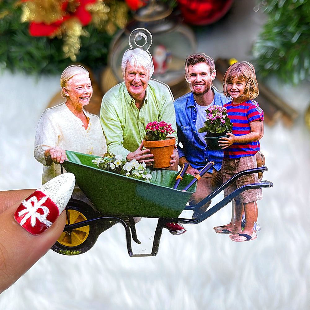 Personalized Gardener Family Photo Ornament Ornament PopCulturePrints