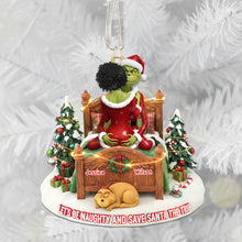 Load image into Gallery viewer, Let&#39;s Be Naughty and Save Santa The Trip - Personalized Christmas Ornament for Couples Ornament PopCulturePrints
