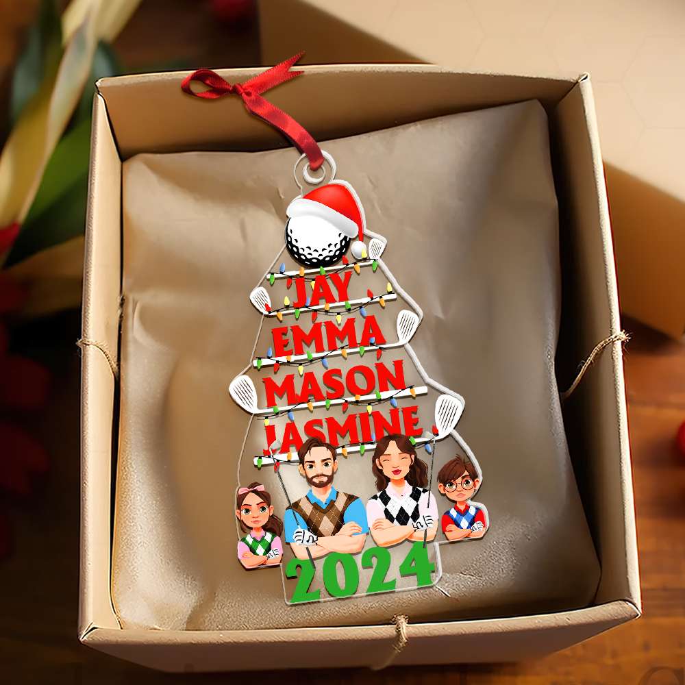 Personalized Golf Family Christmas Ornament