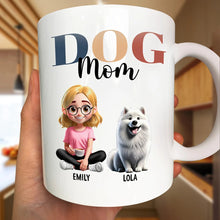 Load image into Gallery viewer, “Because Every Dog Mom Deserves the Best” - Personalized Dog Mom Mug - Gift for Dog Lovers, Moms, and Grandmas Mug PopCulturePrints
