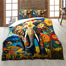 Load image into Gallery viewer, Personalized Elephant Lover Quilt Bed Set Blanket PopCulturePrints
