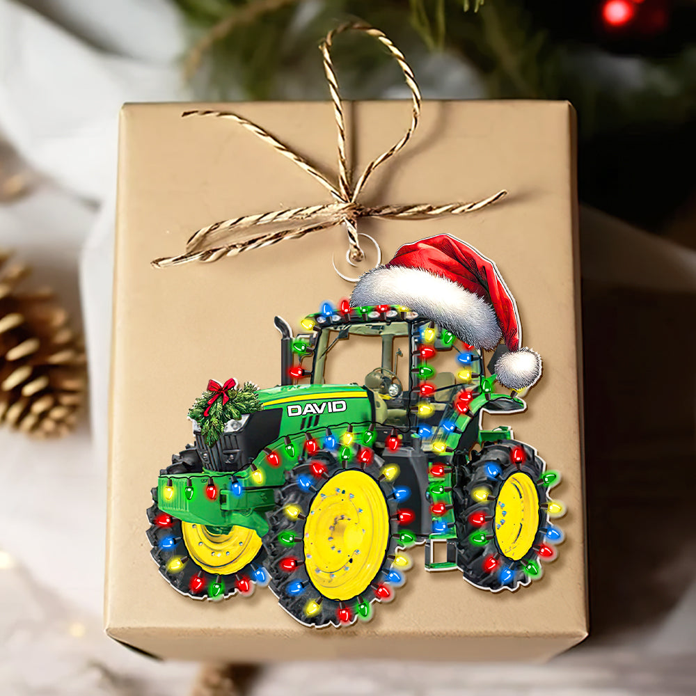 Personalized Tractor Christmas Ornament - Custom Gift for Tractor Enthusiasts