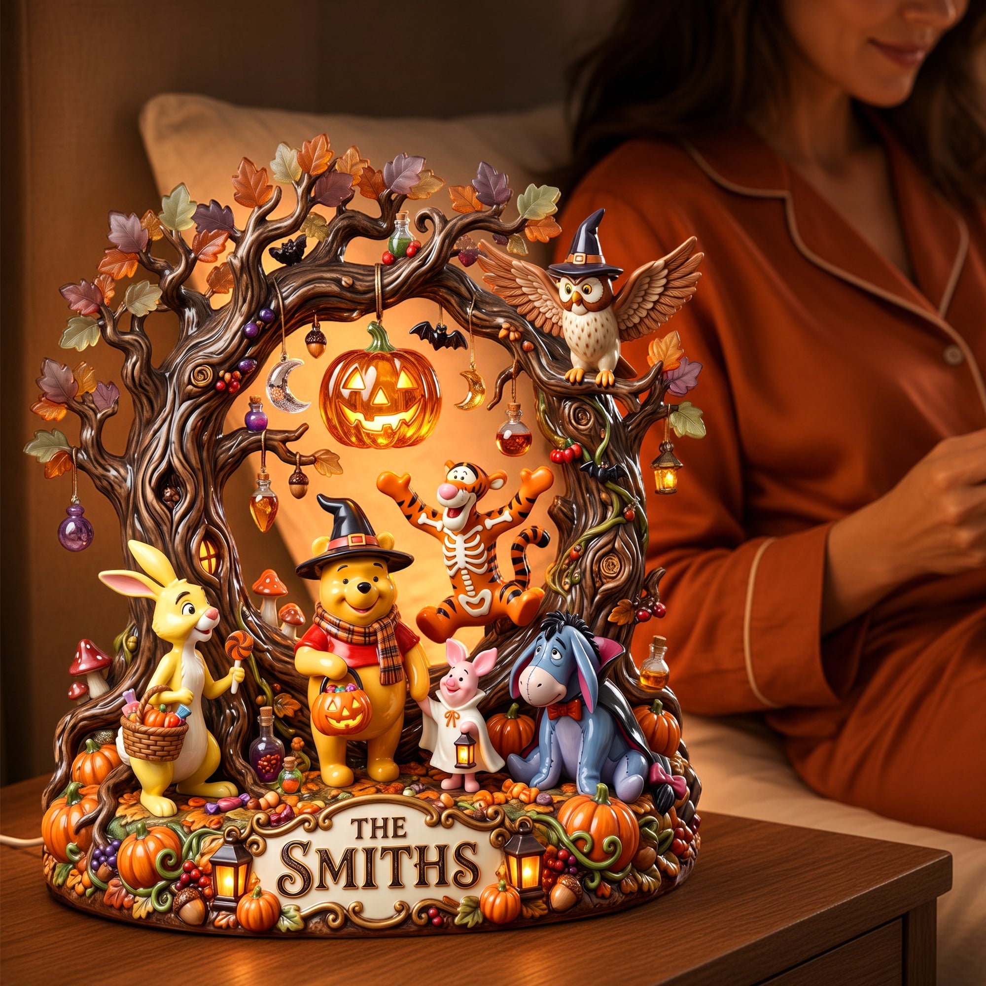 "Celebrate Childhood Memories with Halloween Spirit" - Personalized Acrylic Light Box for Family - Perfect Gift for Friends, Children, and Family