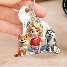 Load image into Gallery viewer, “For the Love of Dogs: A Personalized Touch” - Custom 3D Effect Acrylic Keychain - Perfect Gift for Dog Moms, Dog Dads, and Dog Lovers Acrylic Keychain PopCulturePrints
