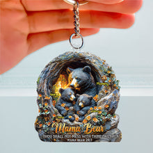 Load image into Gallery viewer, Mama Bear Keychain - Personalized Gifts for Mom and Grandma Keychains PopCulturePrints
