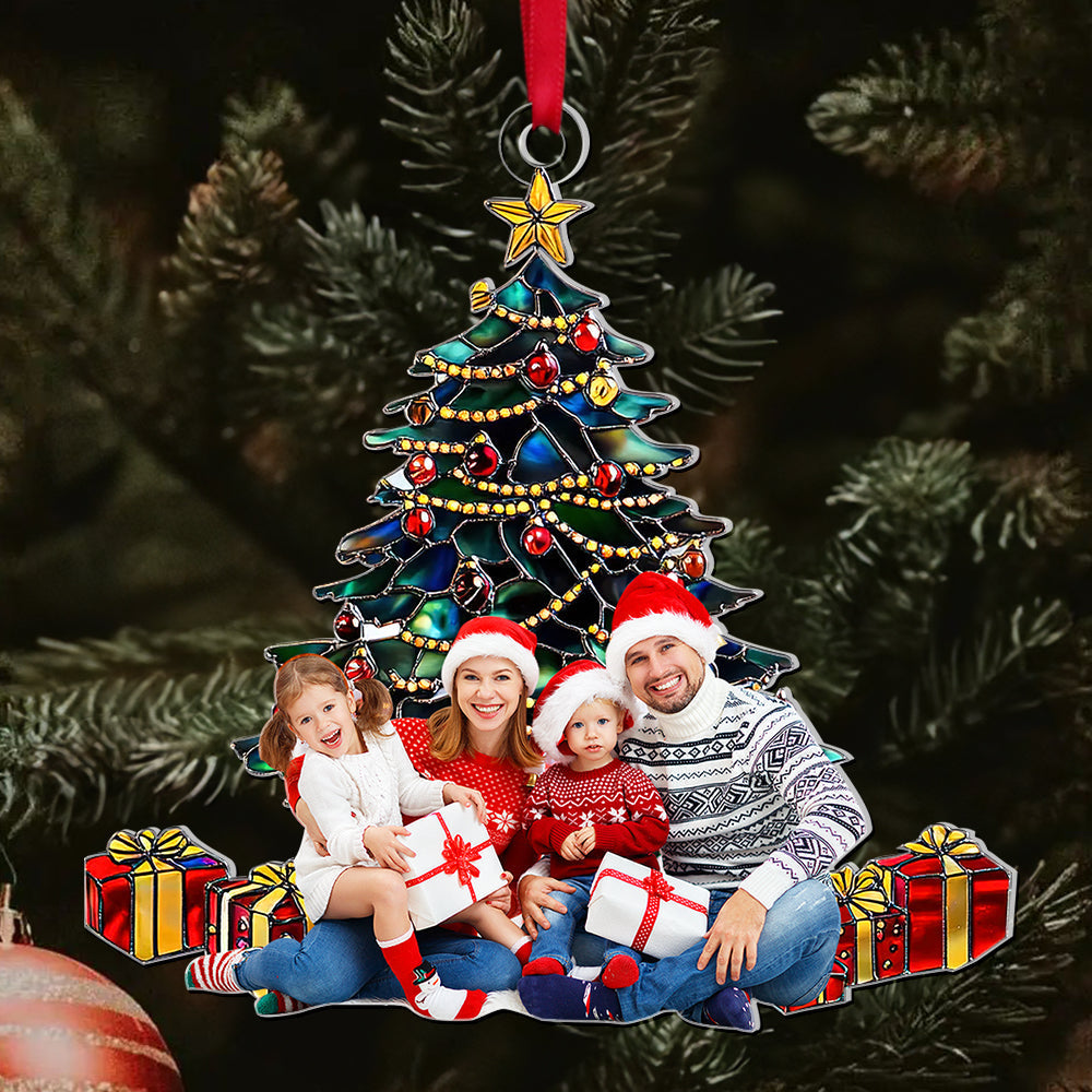 Custom Family Photo Acrylic Christmas Ornament Ornament PopCulturePrints