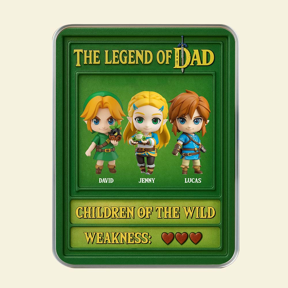 "The Legend of Dad: A Personalized Gaming Tribute" - Custom Plaque, Unique Gift for Dads and Grandpas Shaped Plaques PopCulturePrints