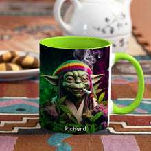 Load image into Gallery viewer, Personalized Rasta Jedi Weed Lover Coffee Mug Coffee Mug PopCulturePrints
