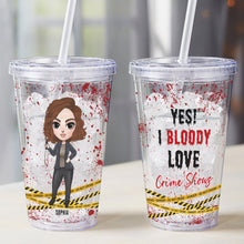 Load image into Gallery viewer, Personalized Crime Show Fan Acrylic Tumbler - 16oz Halloween Gift Tumbler Cup PopCulturePrints
