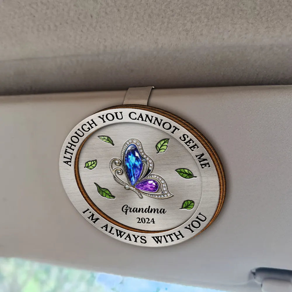 Those We Love Don't Go Away - Personalized Custom Shaped Car Visor Clip for Loved Ones Car Visor Clip PopCulturePrints