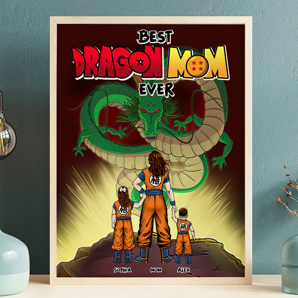 Best Dragon Mom Ever Personalized Canvas Print Poster & Canvas PopCulturePrints