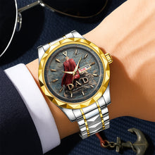 Load image into Gallery viewer, &quot;You Are Our Superhero&quot; - Proud Grandpa Men&#39;s Watch - Personalized Gift for Dad &amp; Grandpa Men&#39;s Watch PopCulturePrints
