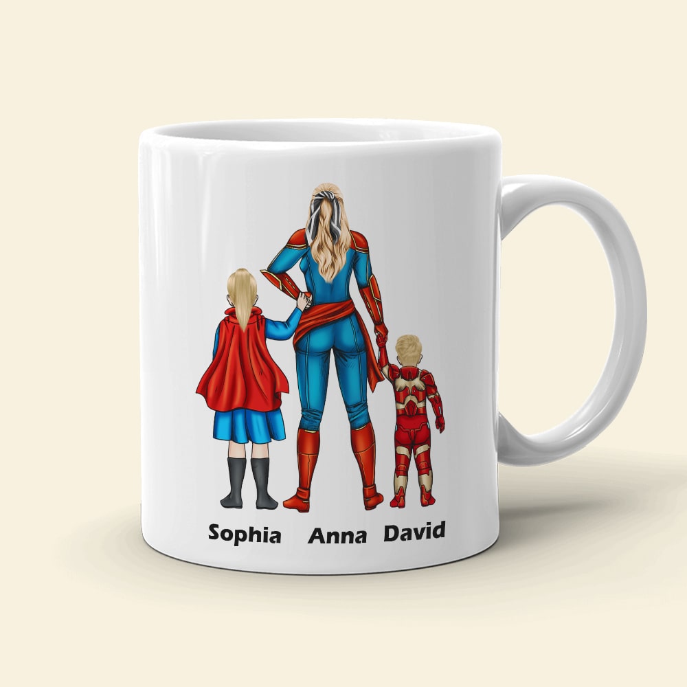 Superhero Dad Personalized Mug - Gift for Father Coffee Mug PopCulturePrints