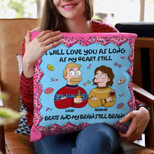 Load image into Gallery viewer, Custom Cartoon Couple Love Pillow - Personalized Valentine&#39;s Day Gifts Pillow PopCulturePrints
