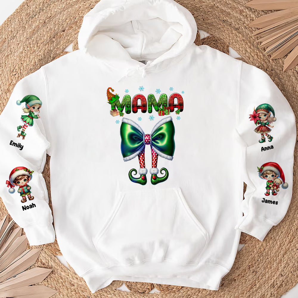 Custom Christmas Elf Mom Sweatshirt - Personalized Gift for Mom