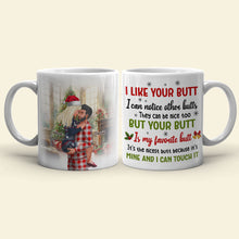 Load image into Gallery viewer, Custom Couple&#39;s Mug - Funny Christmas Butt Quote | Personalized Valentine&#39;s Day Gifts Coffee Mug PopCulturePrints
