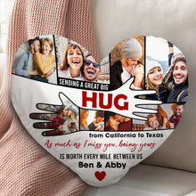 Load image into Gallery viewer, Personalized Heart-Shaped Hug Pillow for Couples Pillow PopCulturePrints

