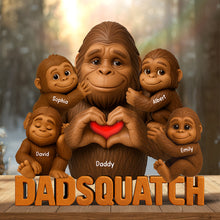 Load image into Gallery viewer, “Love from Daddy and Kids” - Dadsquatch Acrylic Plaque - Personalized Gift for Dad &amp; Grandpa Shaped Plaques PopCulturePrints
