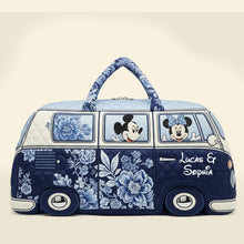 Load image into Gallery viewer, Love on the Go - Personalized Quilted Duffle Bag for Couples Quilted Duffle Bag PopCulturePrints
