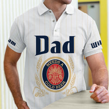 Load image into Gallery viewer, Custom Dad&#39;s 3D Polo Shirt - &#39;Needs a Cold Beer&#39; Polo Shirts PopCulturePrints
