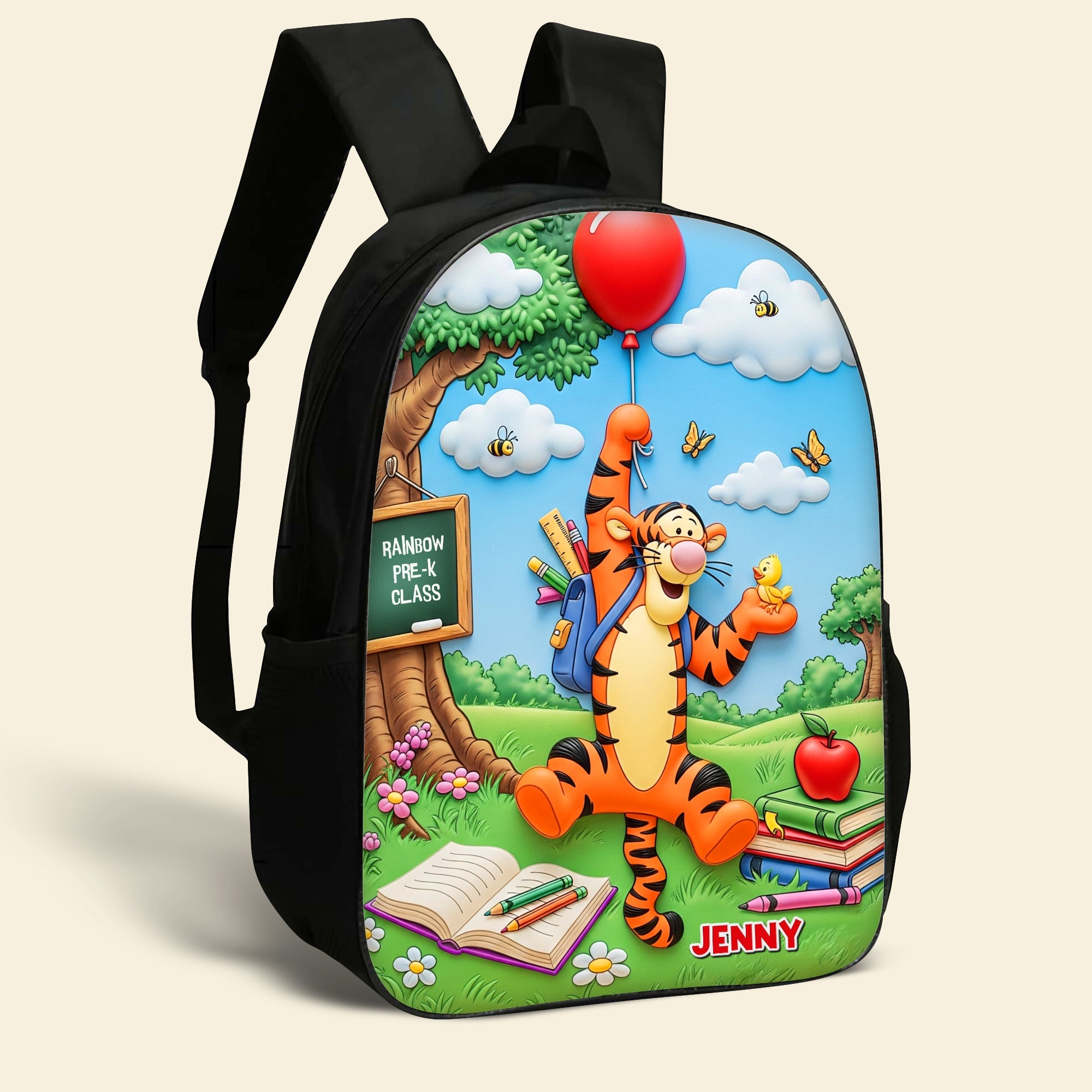 “Let Imagination Soar!” – Floating To School Cute Cartoon Kid School Bag – Personalized Gifts for Kids Backpack PopCulturePrints