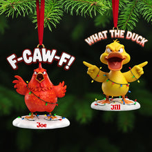 Load image into Gallery viewer, F-Caw-F! Funny Coworkers Acrylic Ornament - Personalized Christmas Gift Ornament PopCulturePrints
