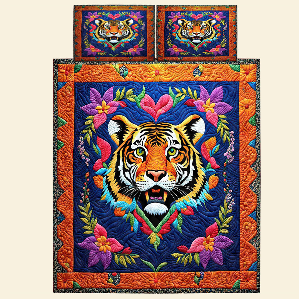 Majestic Tiger Quilt Bed Set Blanket PopCulturePrints