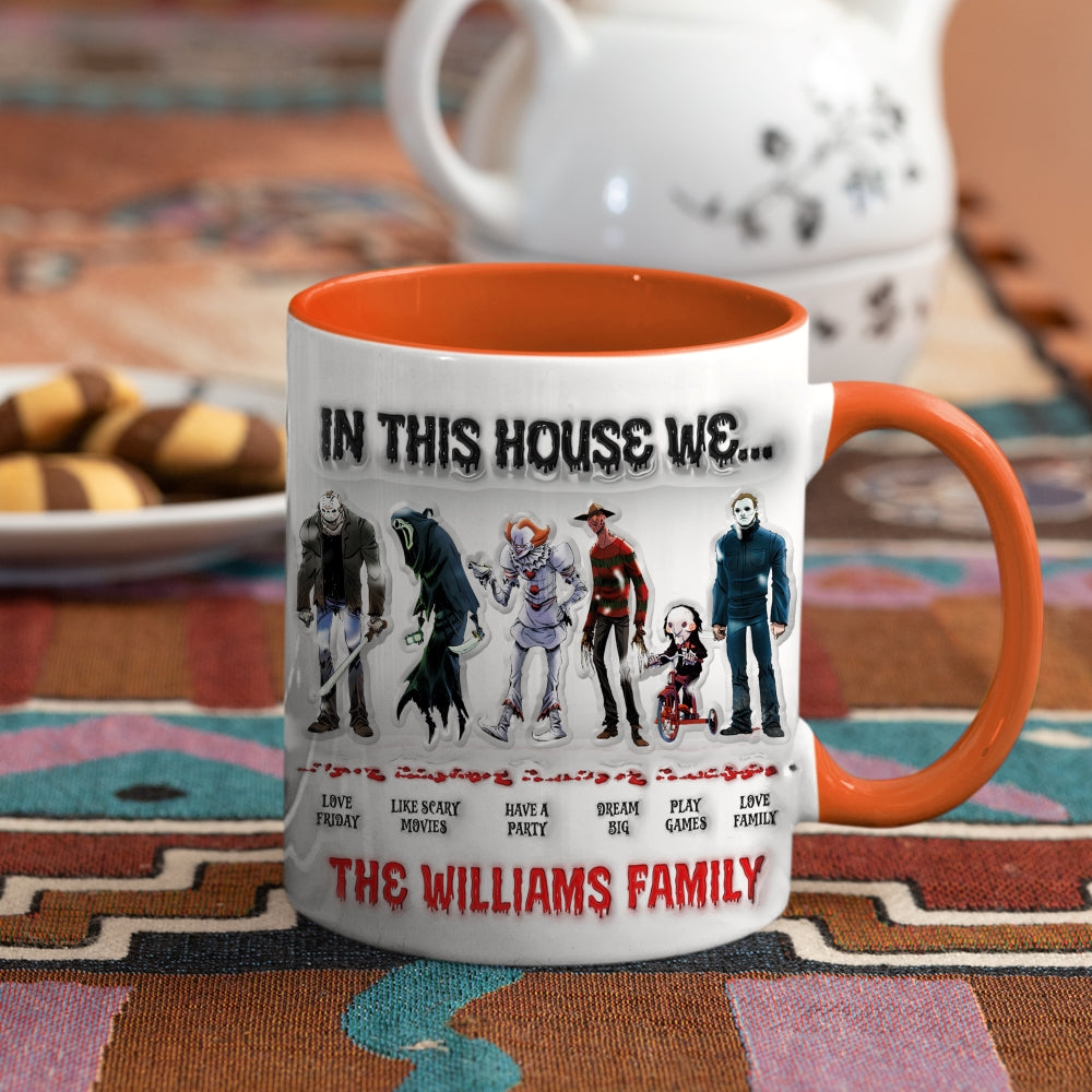 Personalized Horror Family Accent Mug Coffee Mug PopCulturePrints