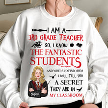 Load image into Gallery viewer, Personalized 3rd Grade Teacher T-Shirt - Fantastic Students Theme
