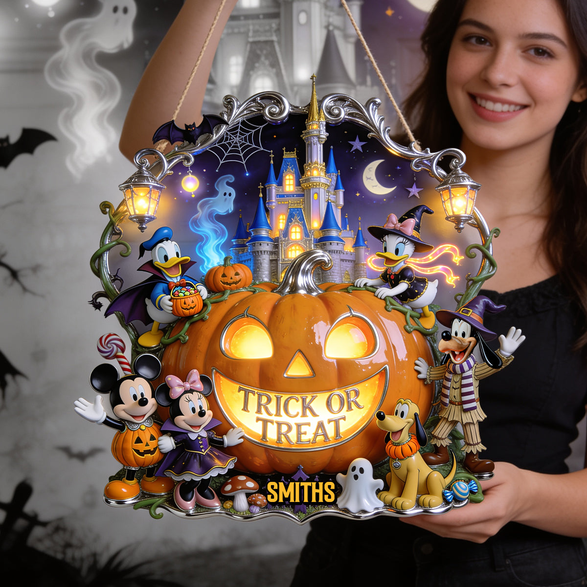 “Trick Or Treat” – Personalized Halloween Decor Acrylic Sign - A Perfect Gift for Halloween Lovers