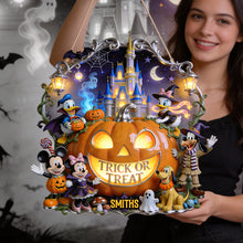 Load image into Gallery viewer, “Trick Or Treat” – Personalized Halloween Decor Acrylic Sign - A Perfect Gift for Halloween Lovers
