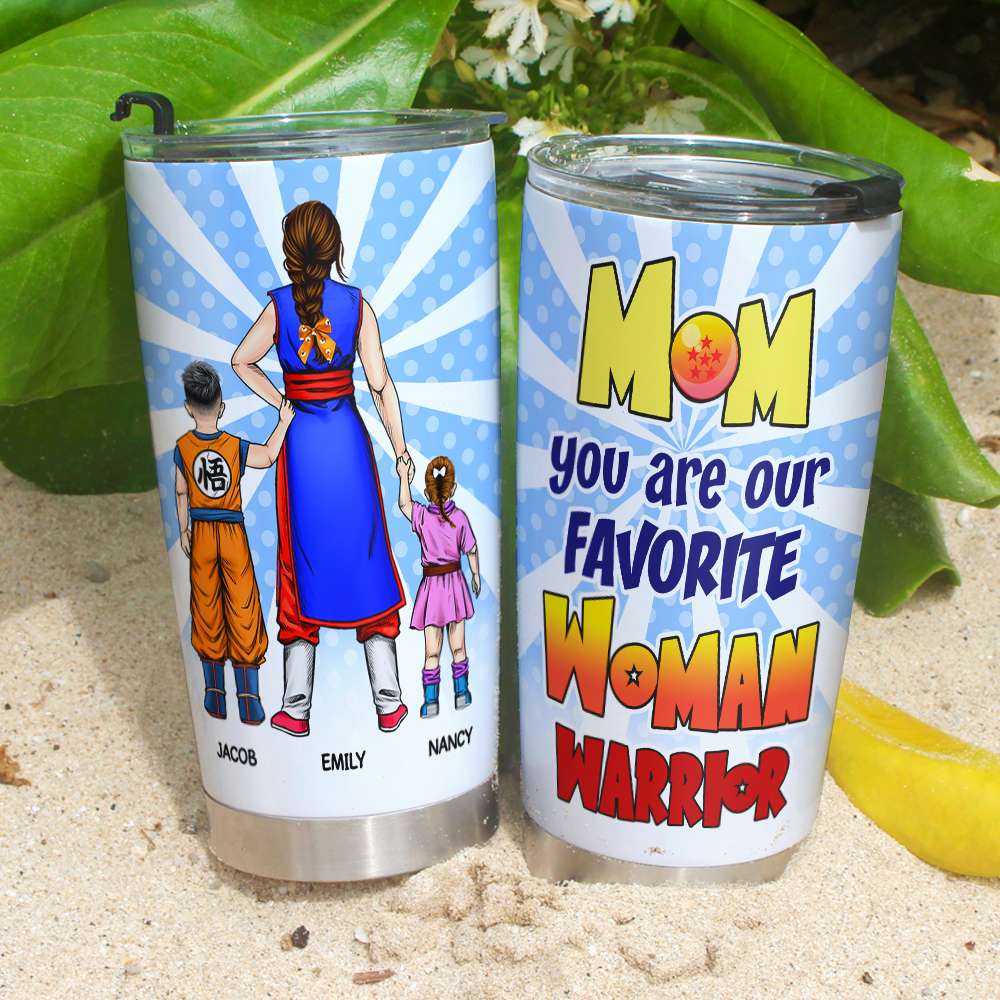 Custom Mom Warrior Tumbler - Personalized Mother's Day Gift Tumbler Cup PopCulturePrints