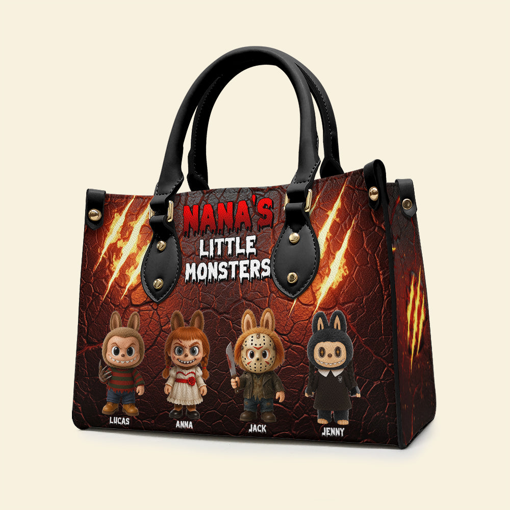 "Embrace Your Inner Monster" - Personalized Leather Bag for Mom and Grandma - Perfect Custom Gift for Horror Lovers Leather Bag PopCulturePrints