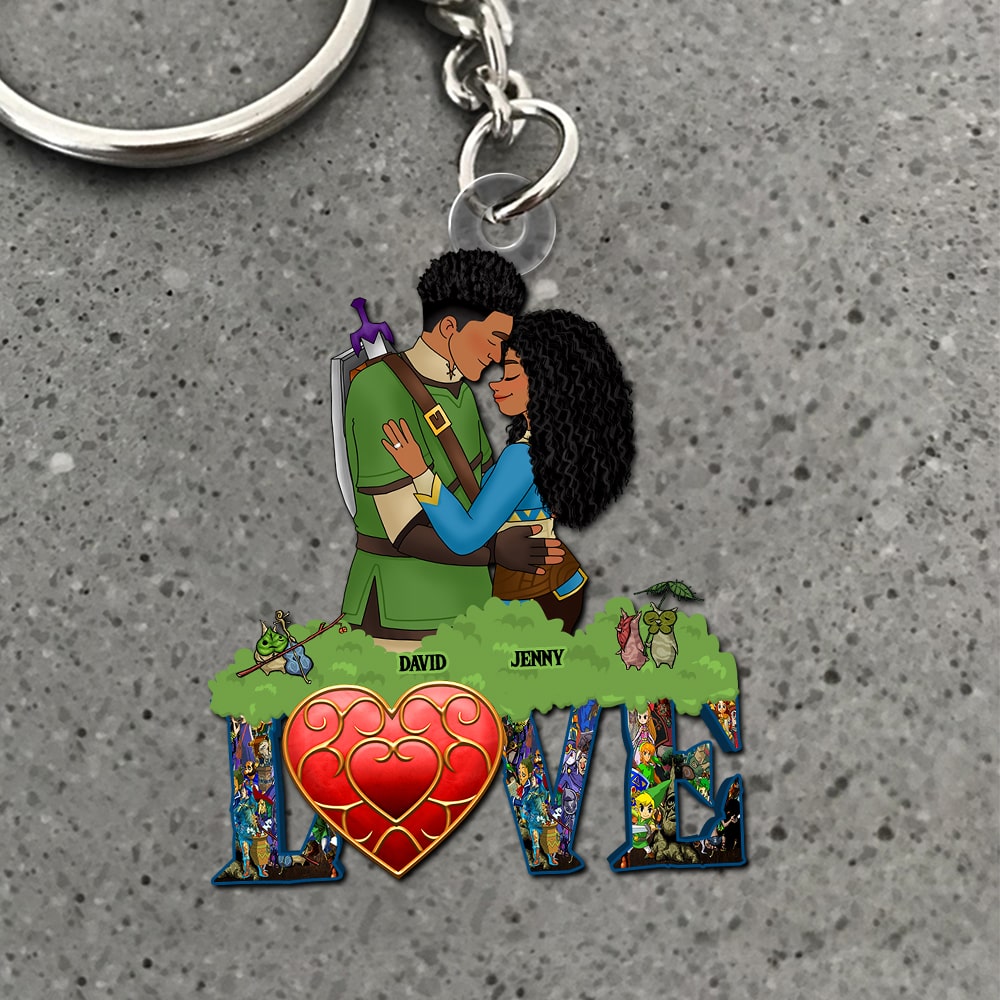 Personalized Couple Keychain - Gamer Love Edition