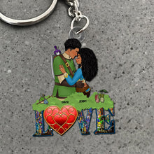 Load image into Gallery viewer, Personalized Couple Keychain - Gamer Love Edition
