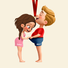 Load image into Gallery viewer, Together Forever: Personalized Funny Couple Ornament Ornament PopCulturePrints

