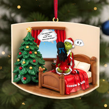 Load image into Gallery viewer, “How many nights a week should we do these sexy things?” - Personalized Christmas Acrylic Ornament for Couples Ornament PopCulturePrints
