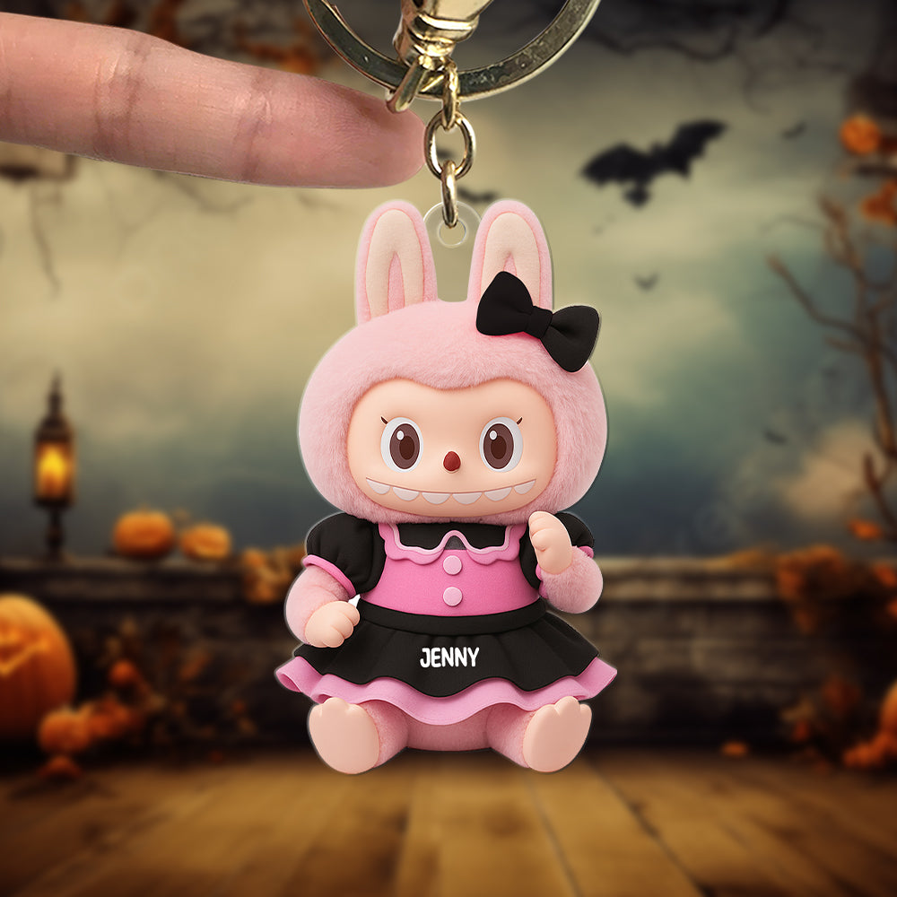 "Embrace the Spook!" Cute Monsters Acrylic Keychain - Personalized Gift for Halloween Lovers Keychains PopCulturePrints