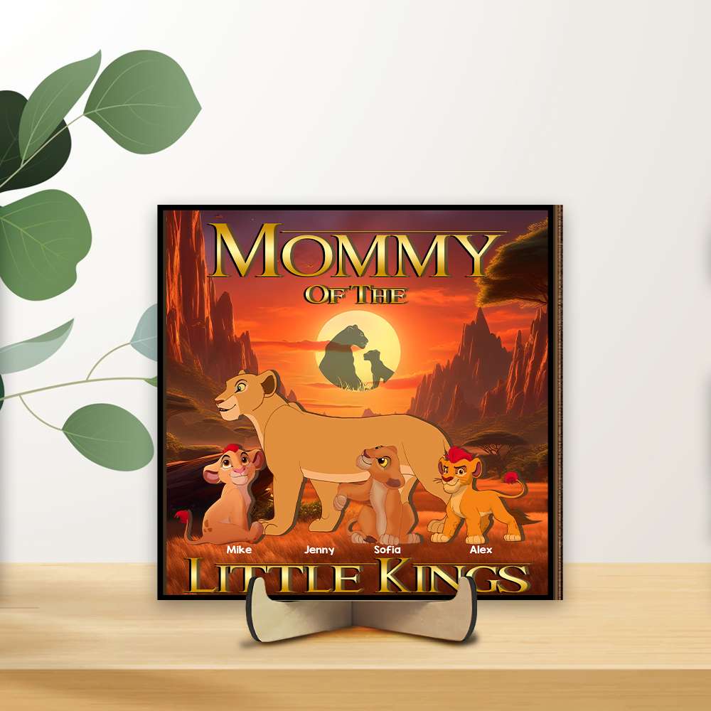 "Mommy of the Little Kings" - Personalized Wood Sign - Perfect Gift for Mom and Grandma on Mother's Day Wood Sign PopCulturePrints