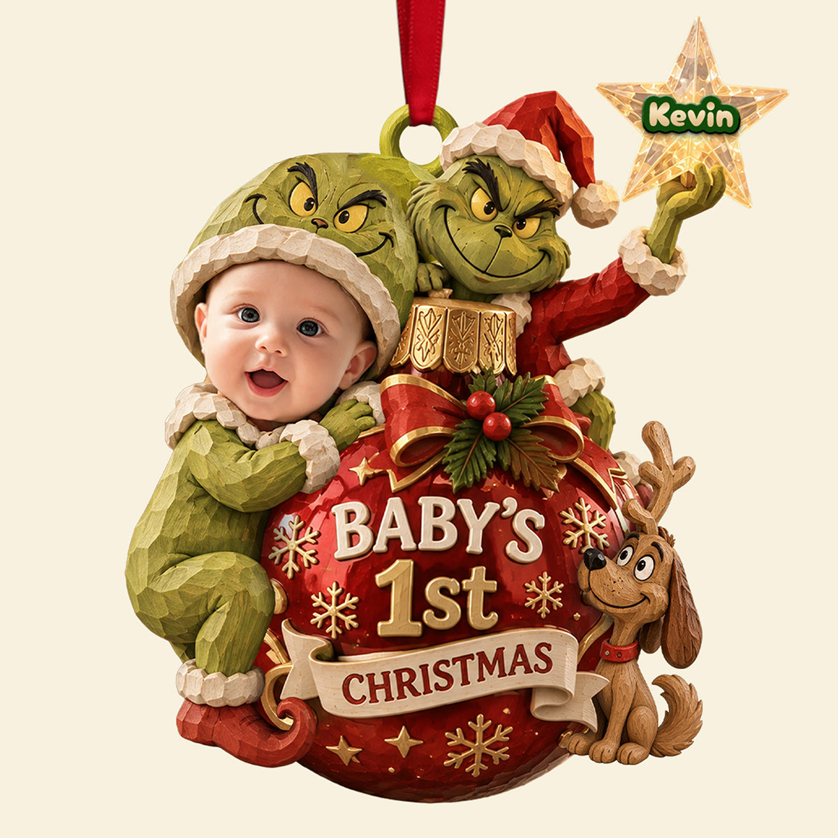 Celebrate Their First Christmas – Personalized Baby Ornament - Unique Gift for New Parents, Grandparents & Kids