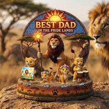 Load image into Gallery viewer, Best Dad in the Pride Lands - Personalized Acrylic Plaque for Dad, Unique Gift for Father's Day and Grandpa Shaped Plaques PopCulturePrints
