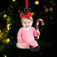 Load image into Gallery viewer, Personalized Funny Christmas Costumes Kid Photo Acrylic Ornaments
