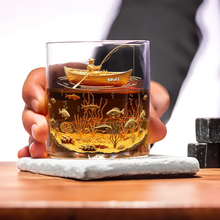 Load image into Gallery viewer, Fishing Man Whiskey Glass - A Perfect Gift for Fishing Enthusiasts Whiskey Glass PopCulturePrints
