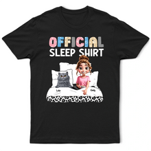 Load image into Gallery viewer, &quot;Every Cat Mom Needs This – Personalized Sleep Shirt for Cat Lovers&quot; T-shirt PopCulturePrints
