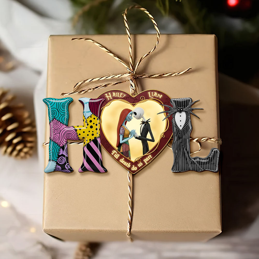 Till Death Do Us Part - Spooky Couple Ornament - Personalized Gift for Couples Ornament PopCulturePrints