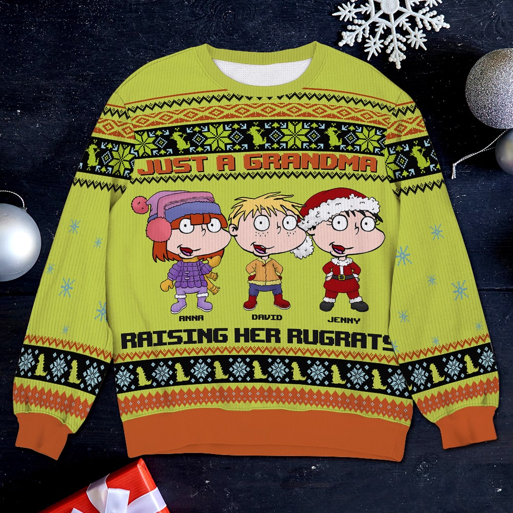 Personalized Grandma's Rugrats Christmas Sweater - Funny Custom Gift